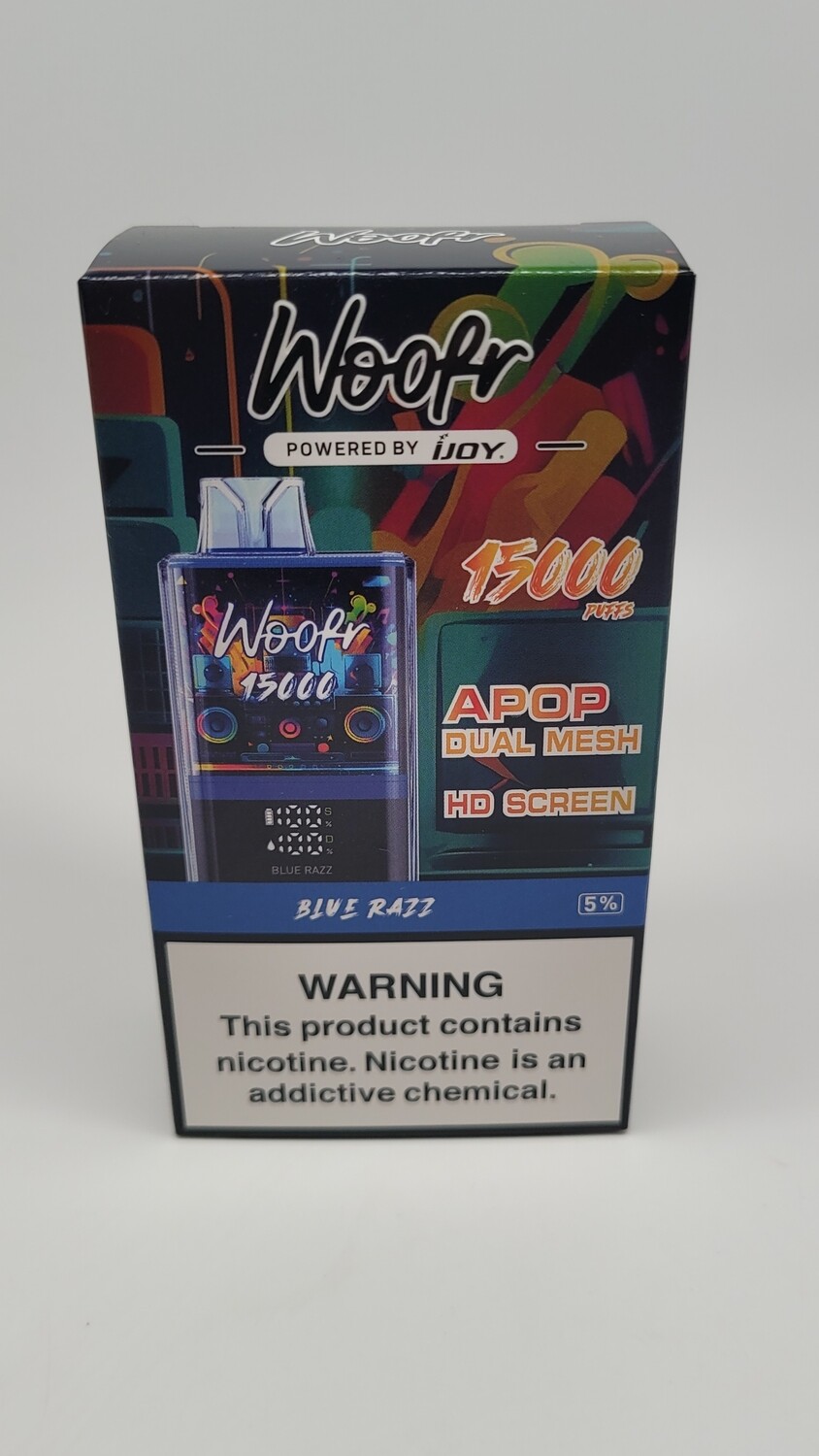 Woofr 15000 Disposable Blue Razz