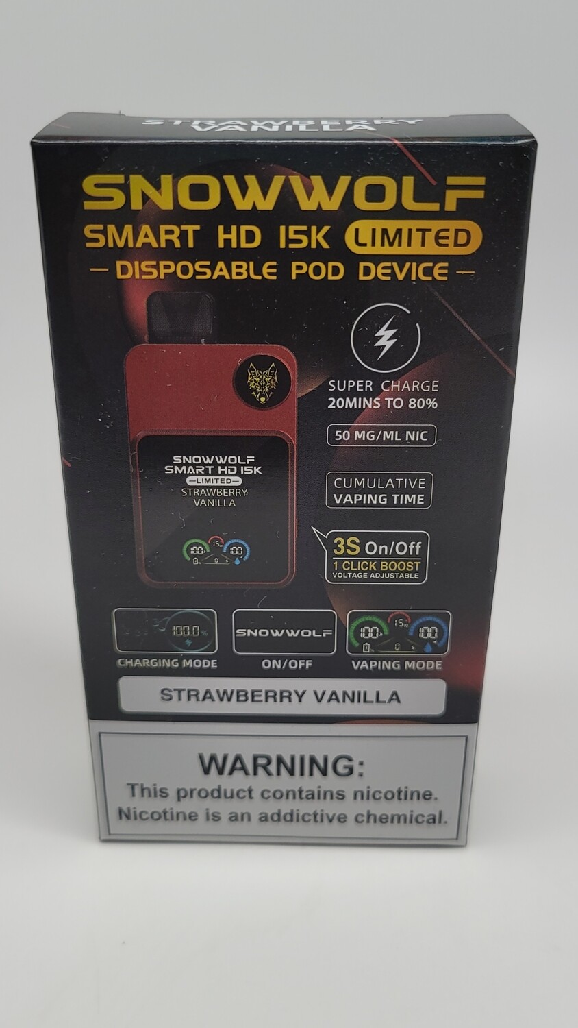 SnowWolf Smart HD 15K Strawberry Vanilla