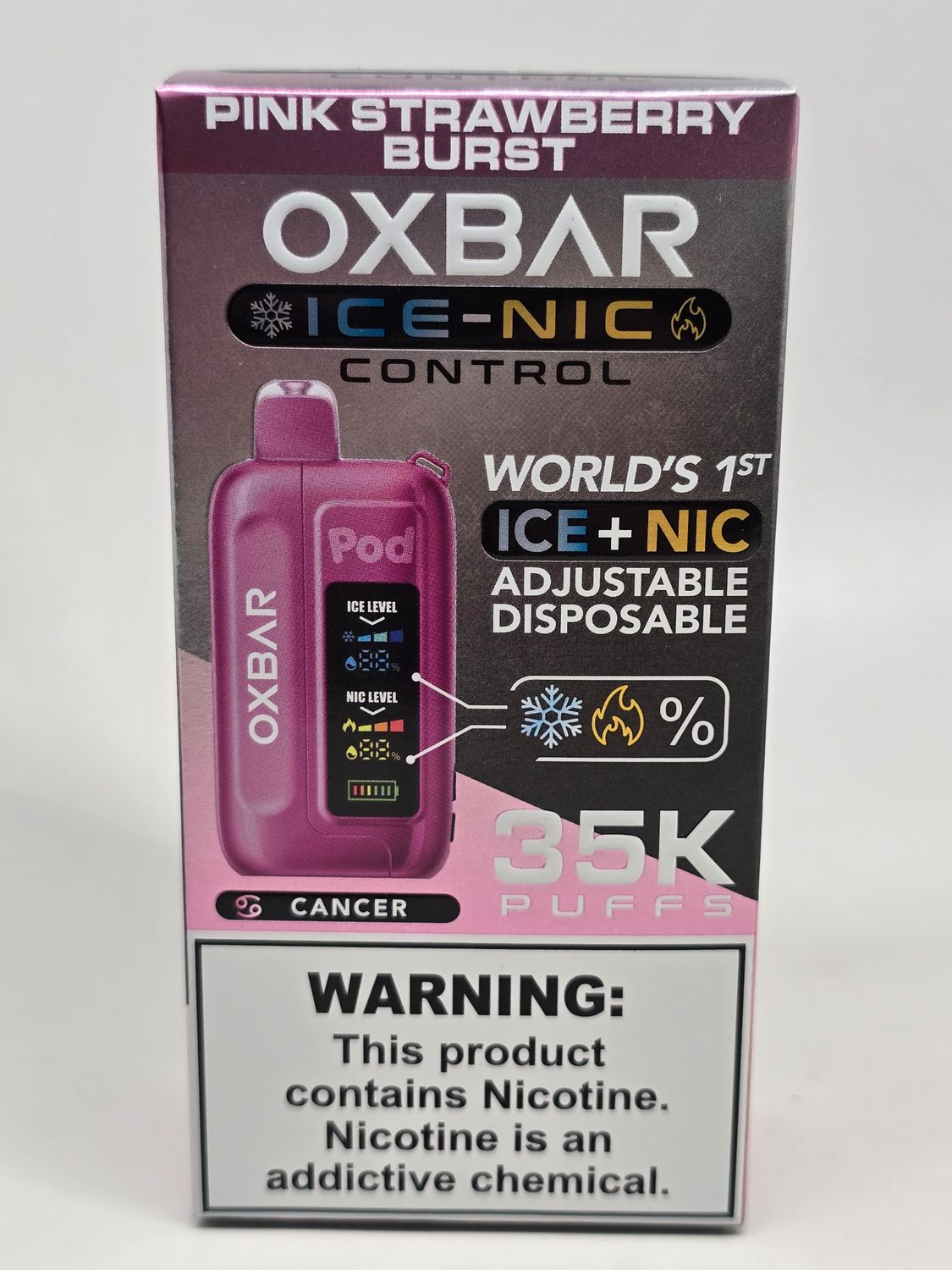 Pod Juice Oxbar 35k Disposable Pink Strawberry Burst