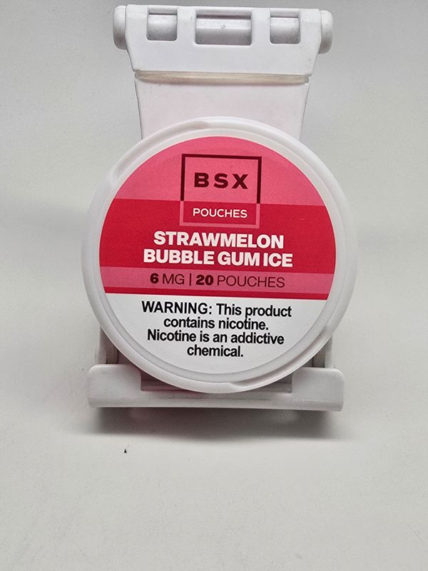 Bsx Nicotine Pouches Strawmelon Bubble Gum Ice
