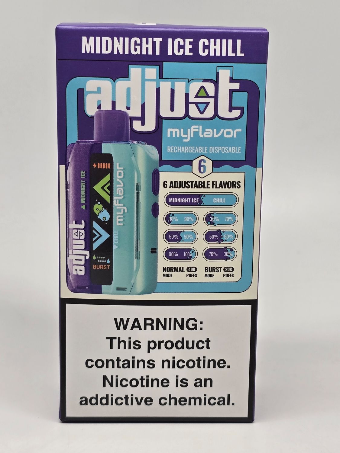 Adjust My Flavor Disposable 40K Midnight Ice Chill