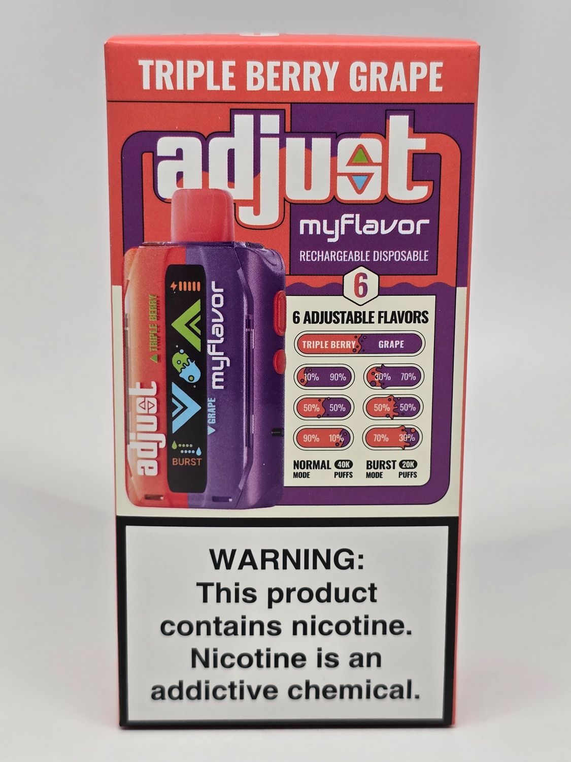 Adjust My Flavor Disposable 40K Triple Berry Grape