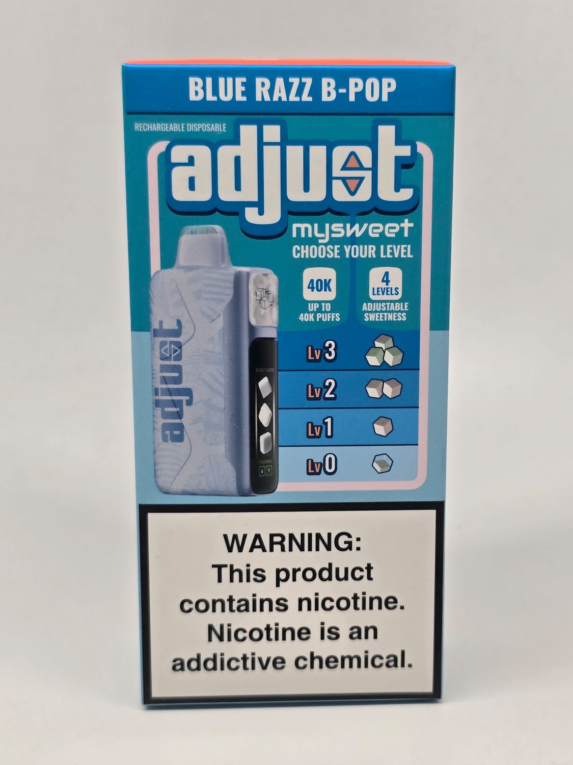 Adjust My Sweet Disposable 40K Blue Razz B-Pop