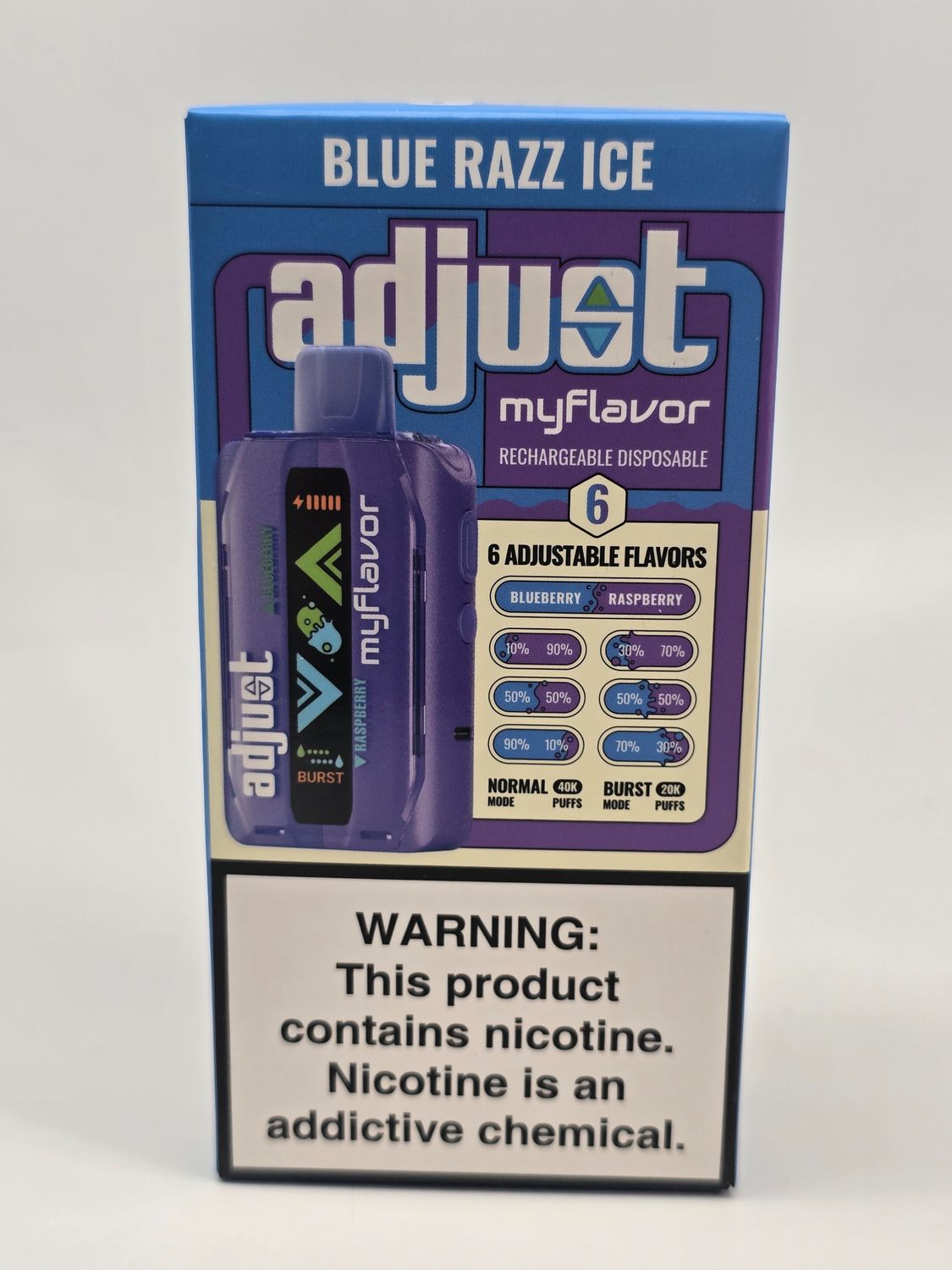 Adjust My Flavor Disposable 40K Blue Razz Ice