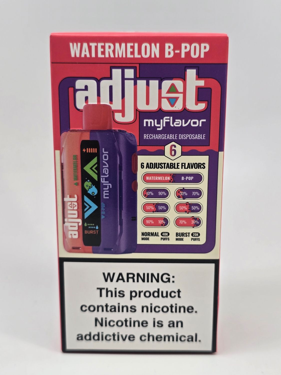 Adjust My Flavor Disposable 40K Watermelon B-Pop