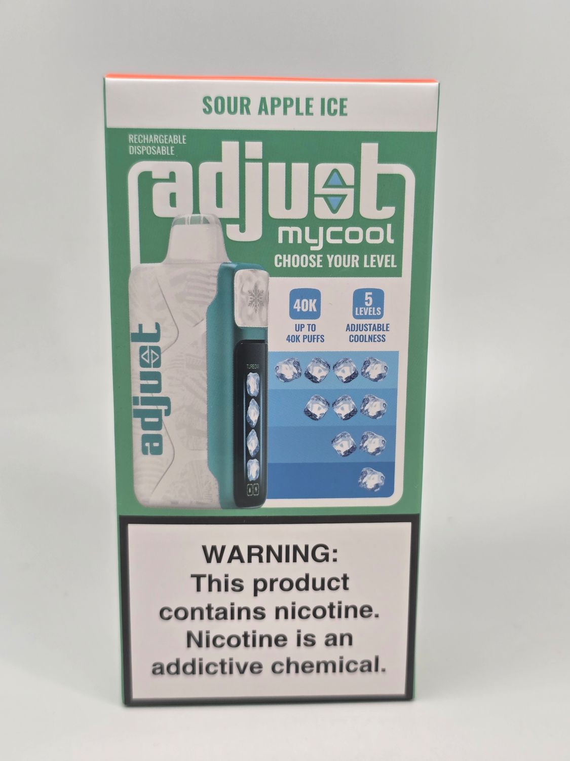 Adjust My Cool Disposable 40K Sour Apple Ice