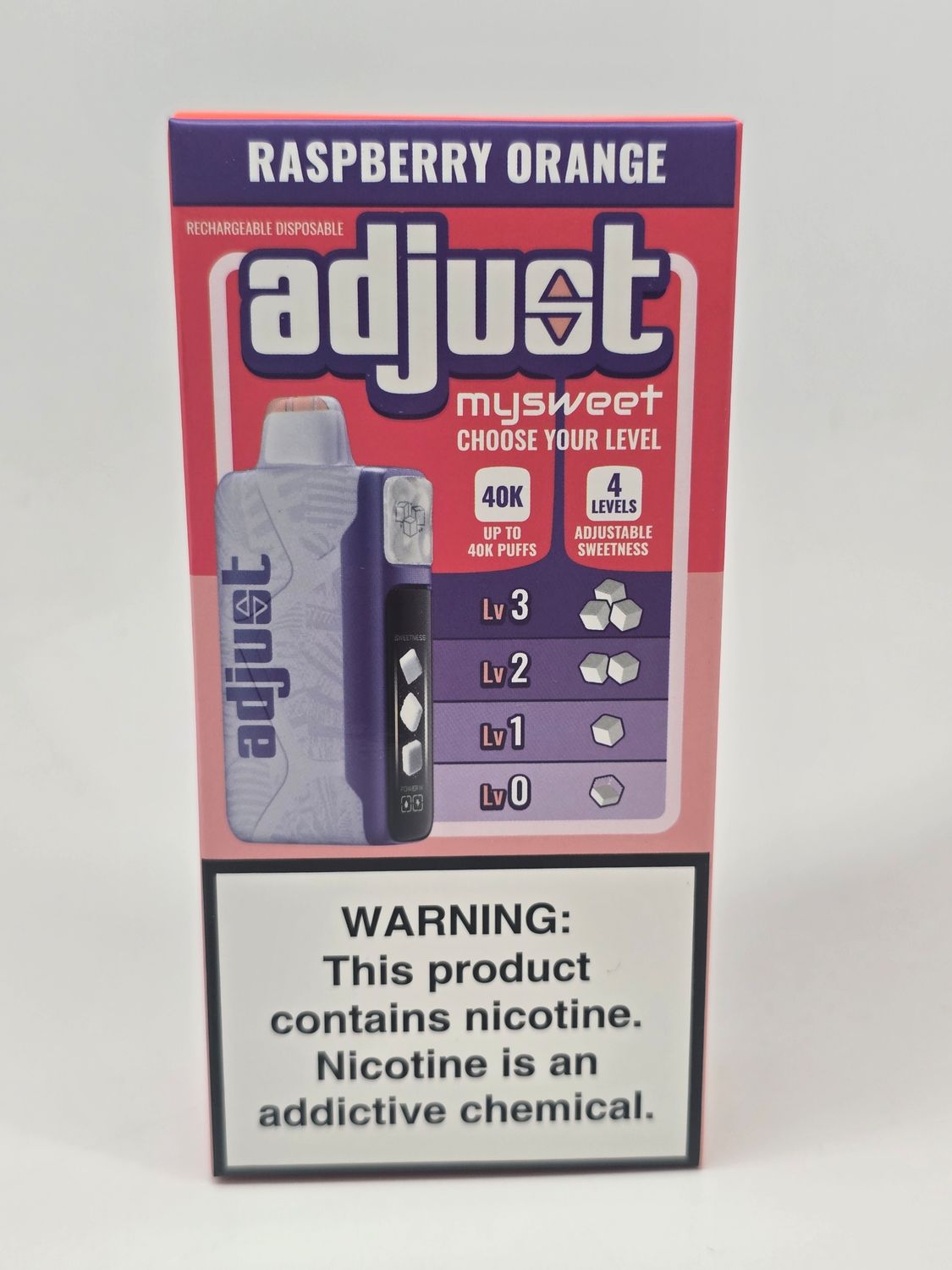 Adjust My Sweet Disposable 40K Raspberry Orange