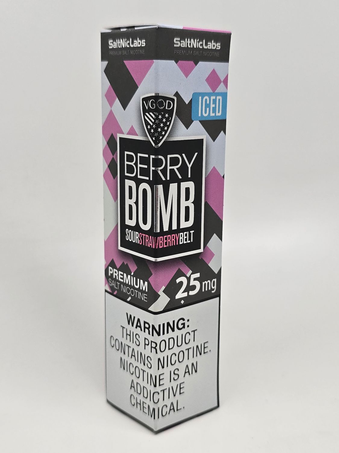 VGOD Premium Salt Nicotine 30ml Iced Berry Bomb Sour Strawberry Belt