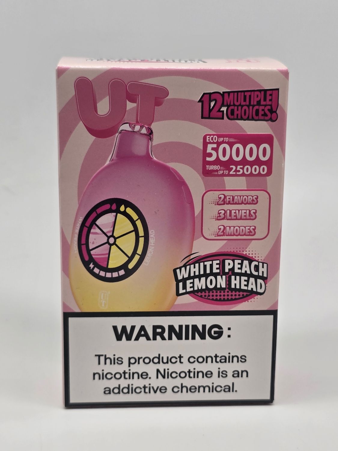 UTbar Disposable 50k White Peach Lemon Head