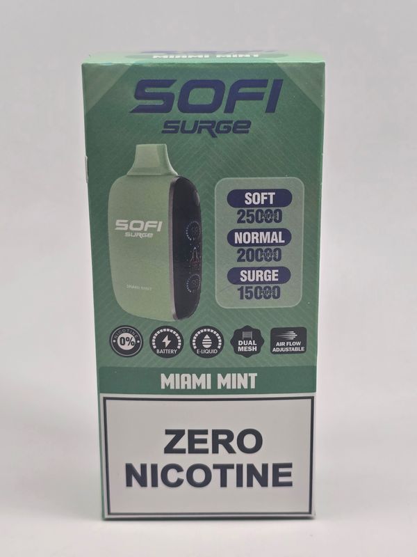 Sofi Surge 25k Zero Nicotine Miami Mint 