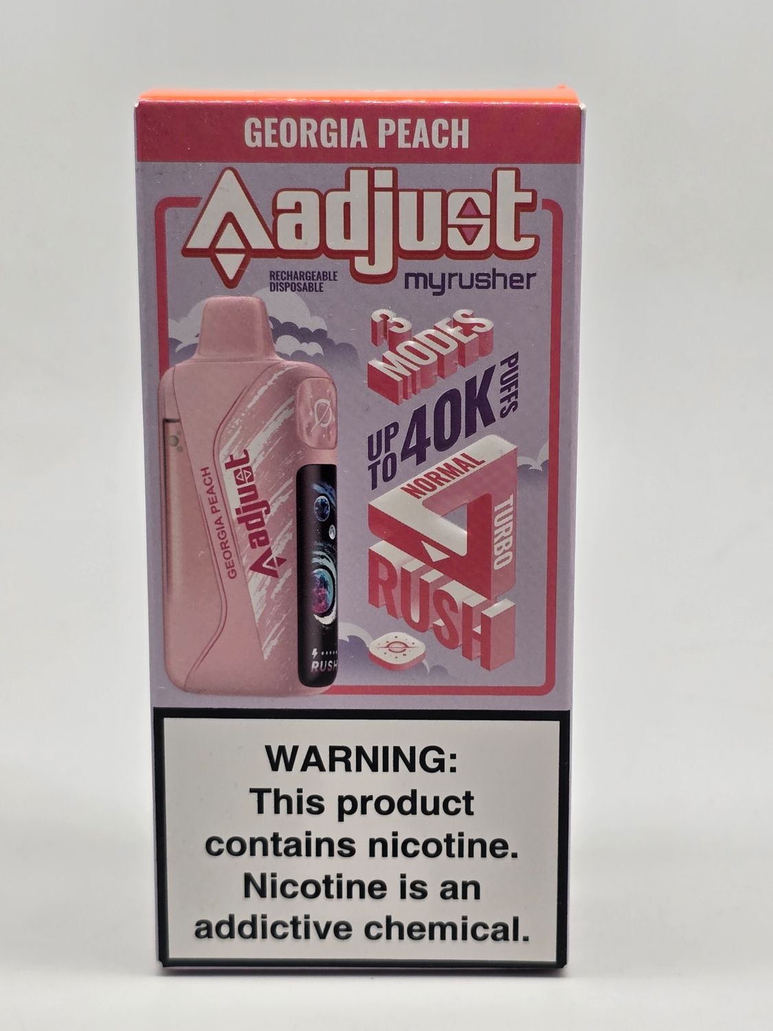 Adjust My Rusher Disposable 40K Georgia Peach Adjust My Rusher Disposable 40K Georgia Peach