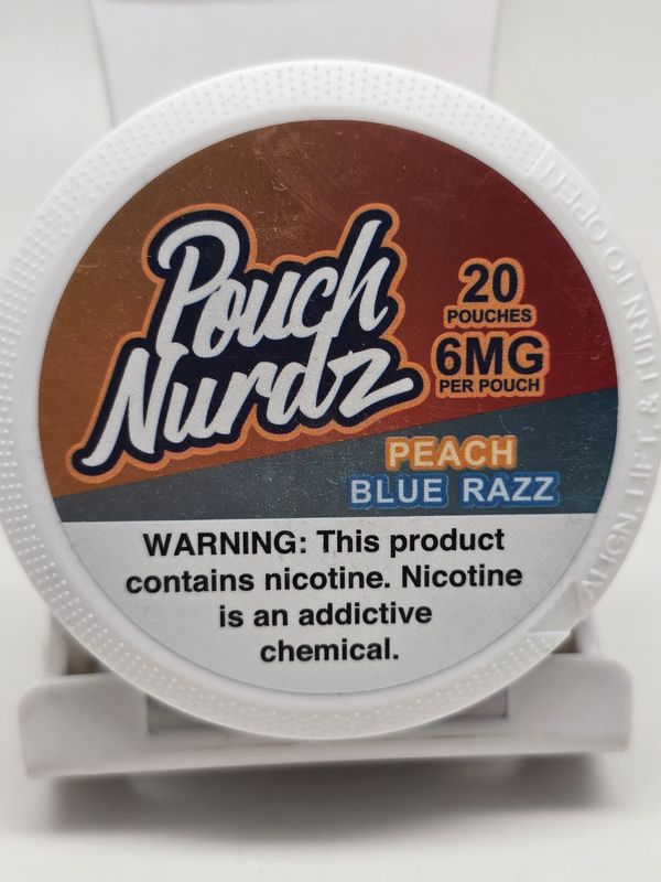 Pouch Nurdz Nicotine Pouches Peach Blue Razz Pouch Nurdz Nicotine Pouches Peach Blue Razz