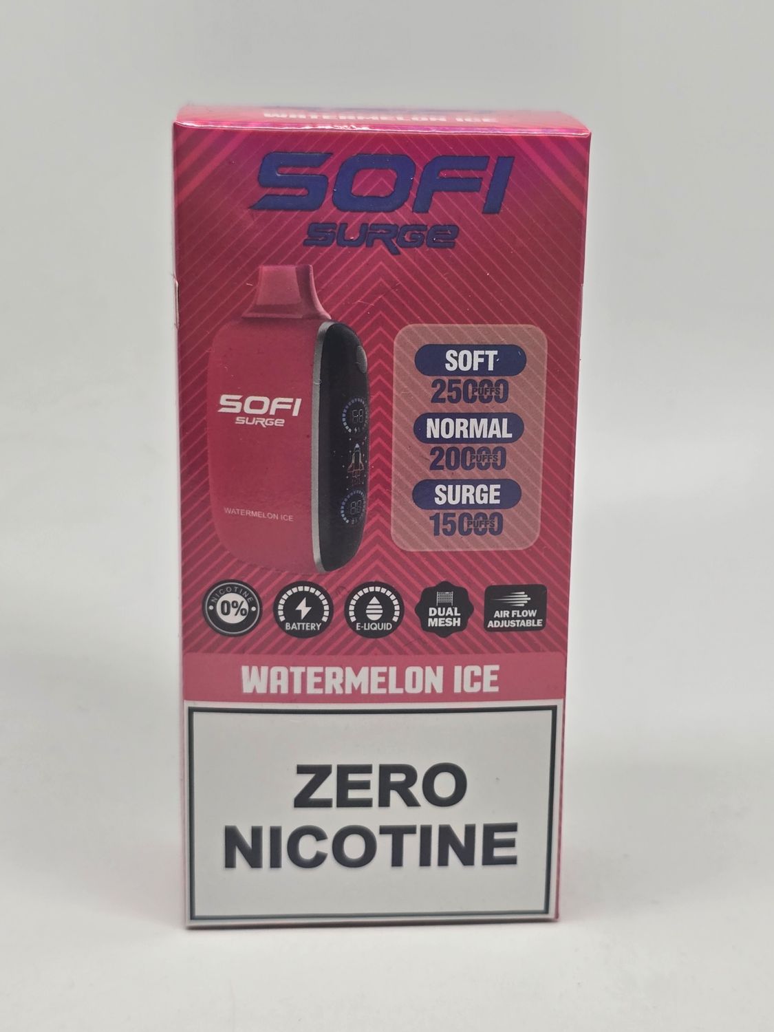 Sofi Surge 25k Zero Nicotine Watermelon Ice Sofi Surge 25k Zero Nicotine Watermelon Ice
