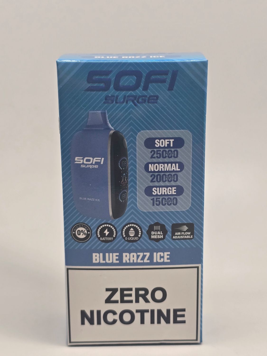 Sofi Surge 25k Zero Nicotine Blue Razz Ice Sofi Surge 25k Zero Nicotine Blue Razz Ice