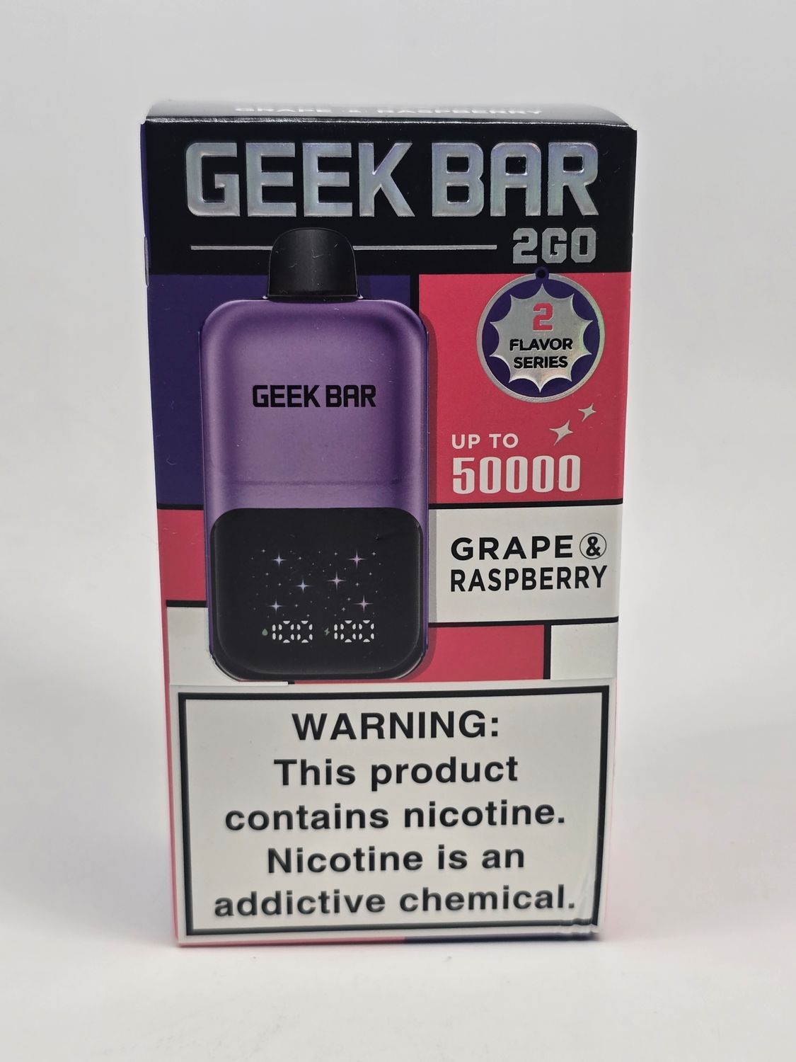 Geek Bar 2GO Disposable 50k Grape & Raspberry Geek Bar 2GO Disposable 50k Grape & Raspberry