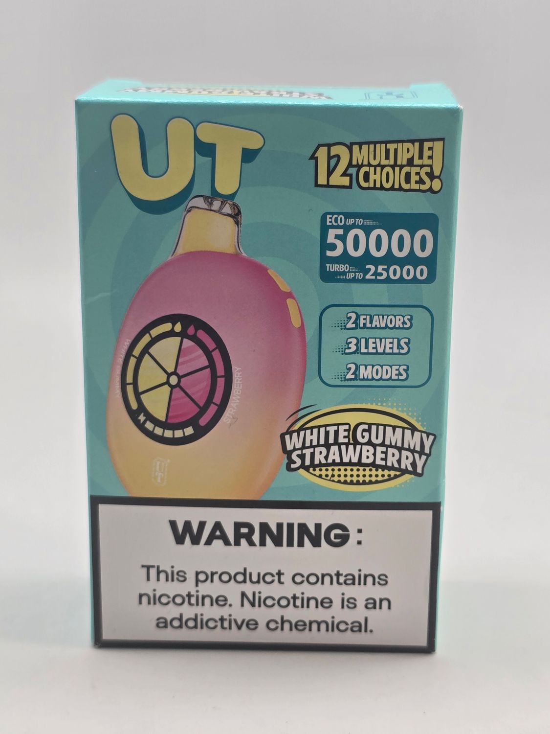 UTbar Disposable 50k White Gummy Strawberry