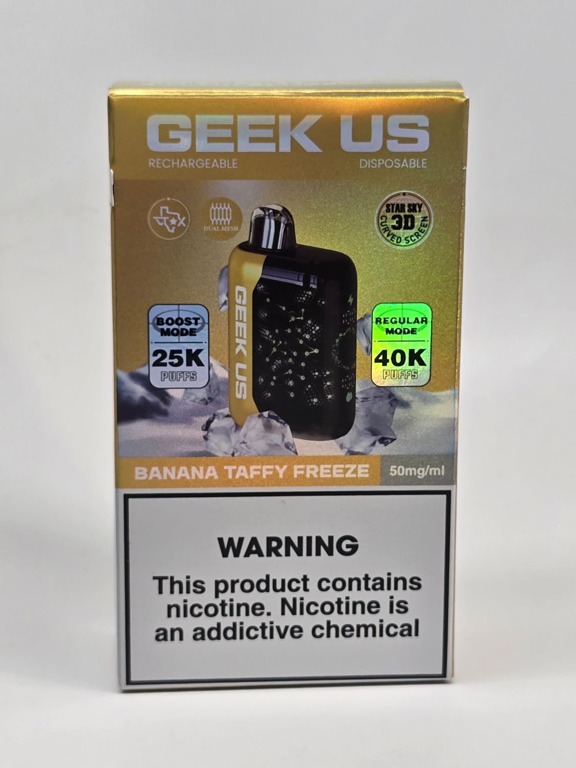 Geek US Turbo X 40K Banana Taffy Freeze Geek US Turbo X 40K Banana Taffy Freeze