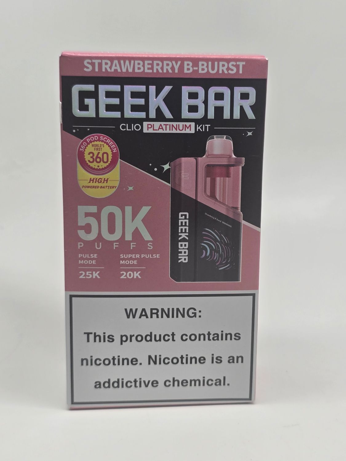Geek Bar Clio Platinum Kit Strawberry B-Burst Geek Bar Clio Platinum Kit Strawberry B-Burst