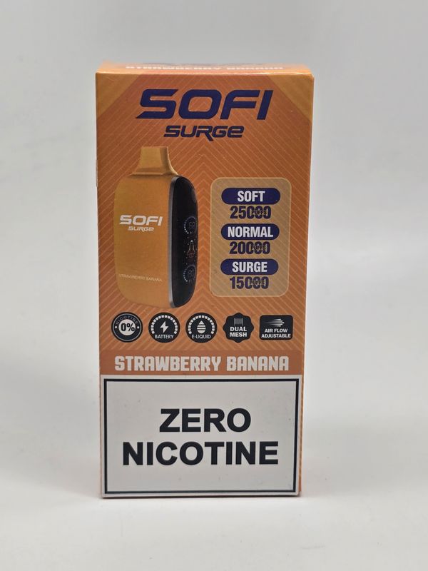 Sofi Surge 25k Zero Nicotine Strawberry Banana Sofi Surge 25k Zero Nicotine Strawberry Banana