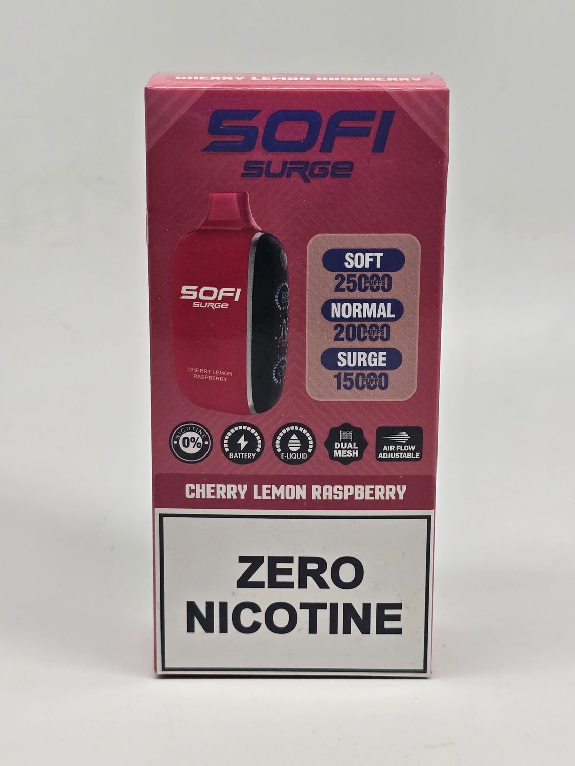 Sofi Surge 25k Zero Nicotine Cherry Lemon Raspberry Sofi Surge 25k Zero Nicotine Cherry Lemon Raspberry