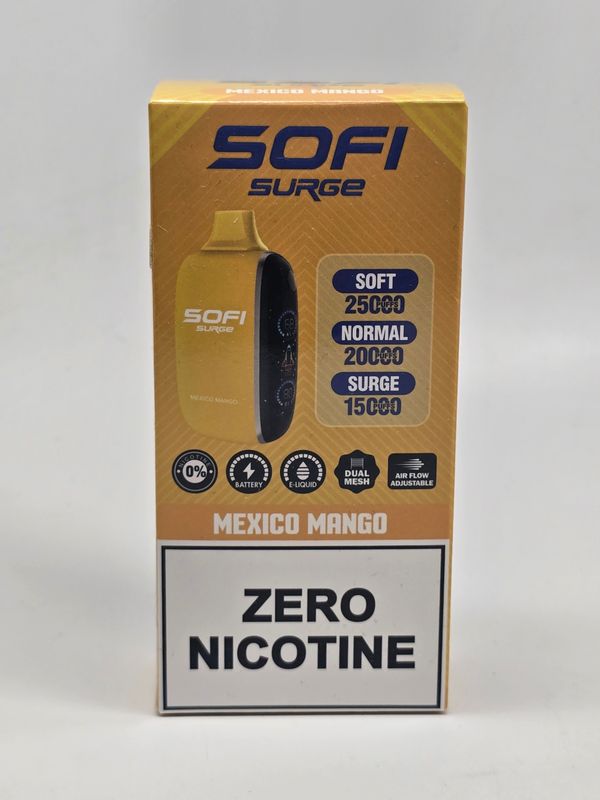 Sofi Surge 25k Zero Nicotine Mexico Mango Sofi Surge 25k Zero Nicotine Mexico Mango