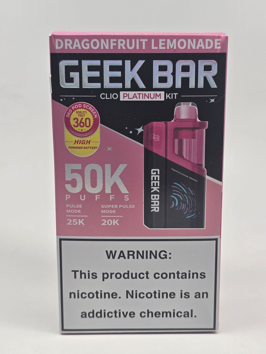 Geek Bar Clio Platinum Kit Dragonfruit Lemonade Geek Bar Clio Platinum Kit Dragonfruit Lemonade