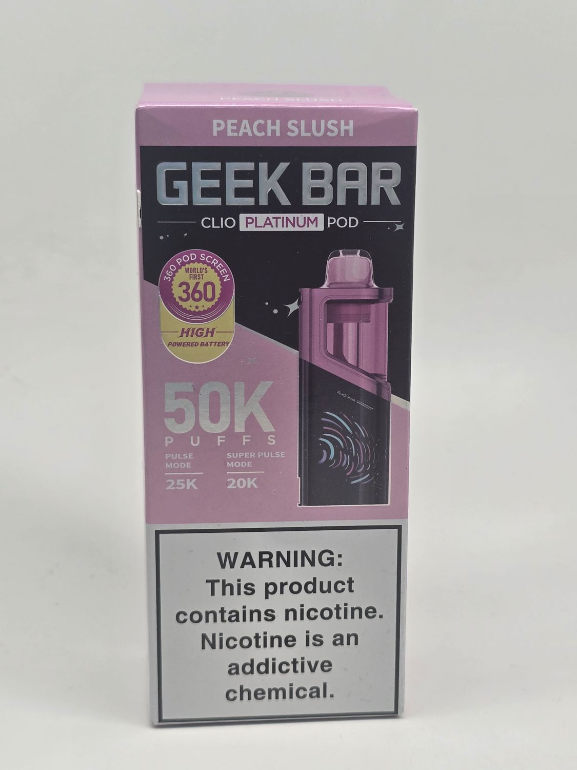 Geek Bar Clio Platinum (Pod Only) Peach Slush Geek Bar Clio Platinum (Pod Only) Peach Slush