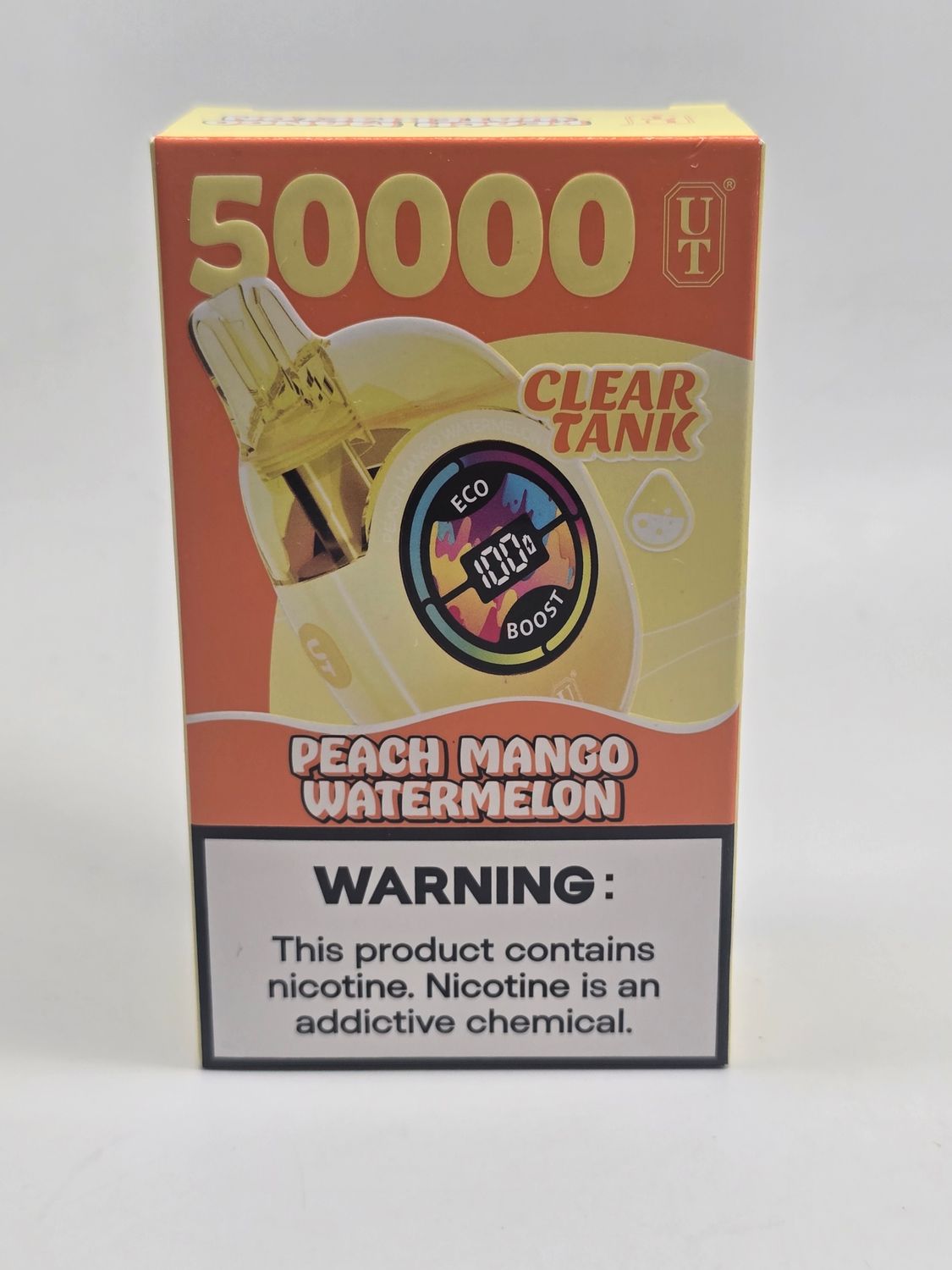 UTbar Disposable 50k Clear Tank Peach Mango Watermelon UTbar Disposable 50k Clear Tank Peach Mango Watermelon