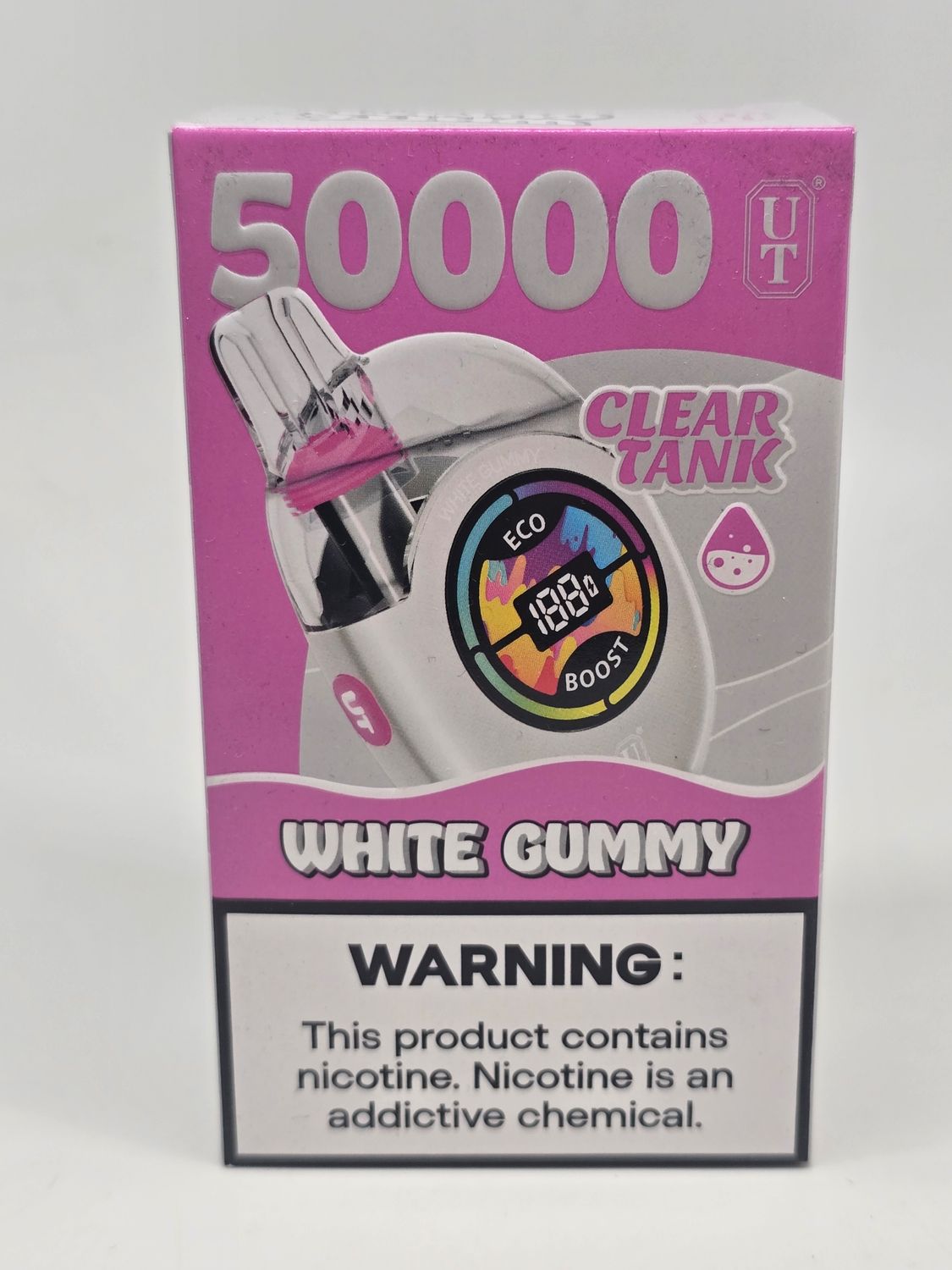 UTbar Disposable 50k Clear Tank White Gummy UTbar Disposable 50k Clear Tank White Gummy