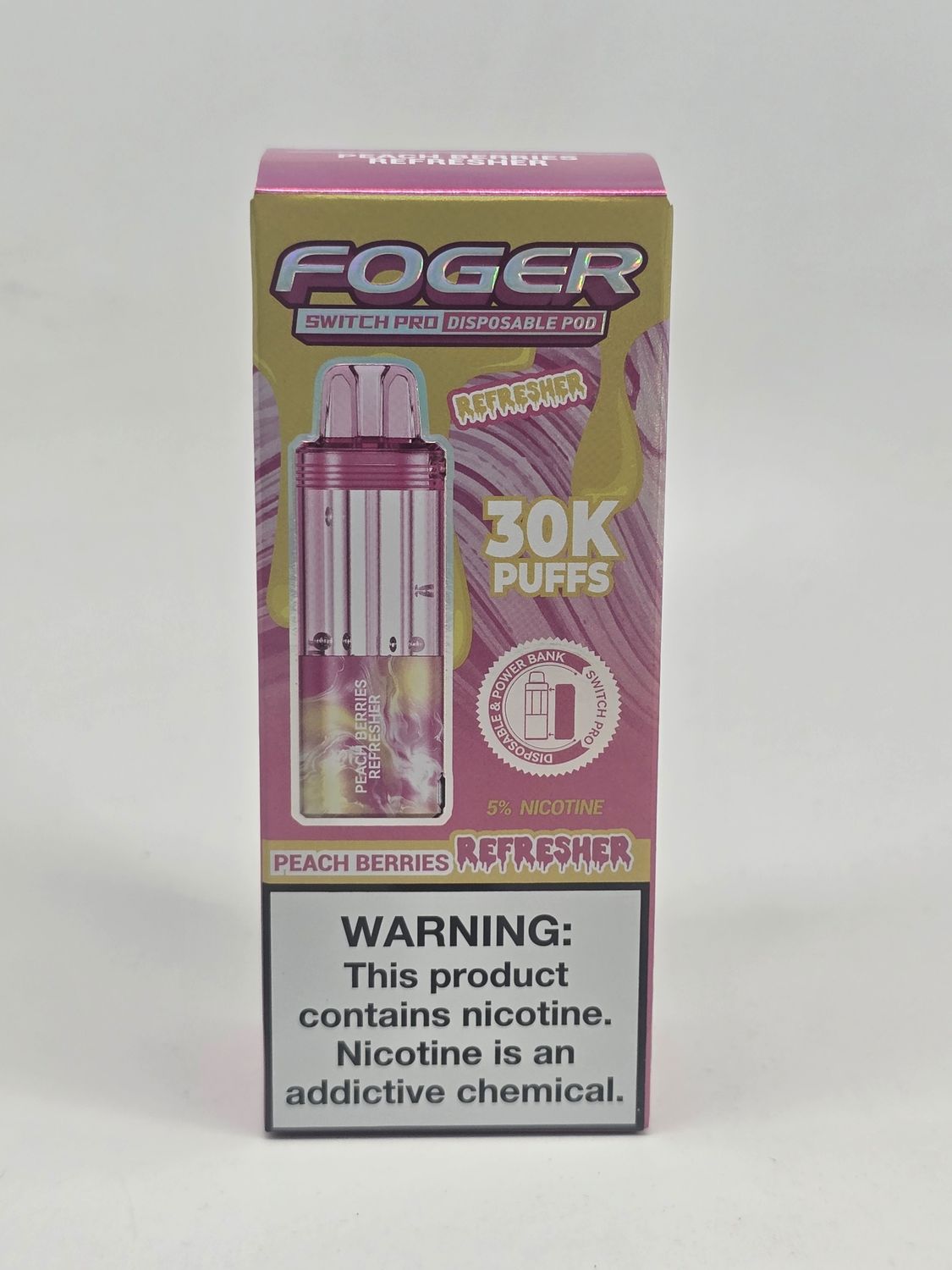 Foger Switch Pro Disposable (POD ONLY) Peach Berries Refresher Foger Switch Pro Disposable (POD ONLY) Peach Berries Refresher