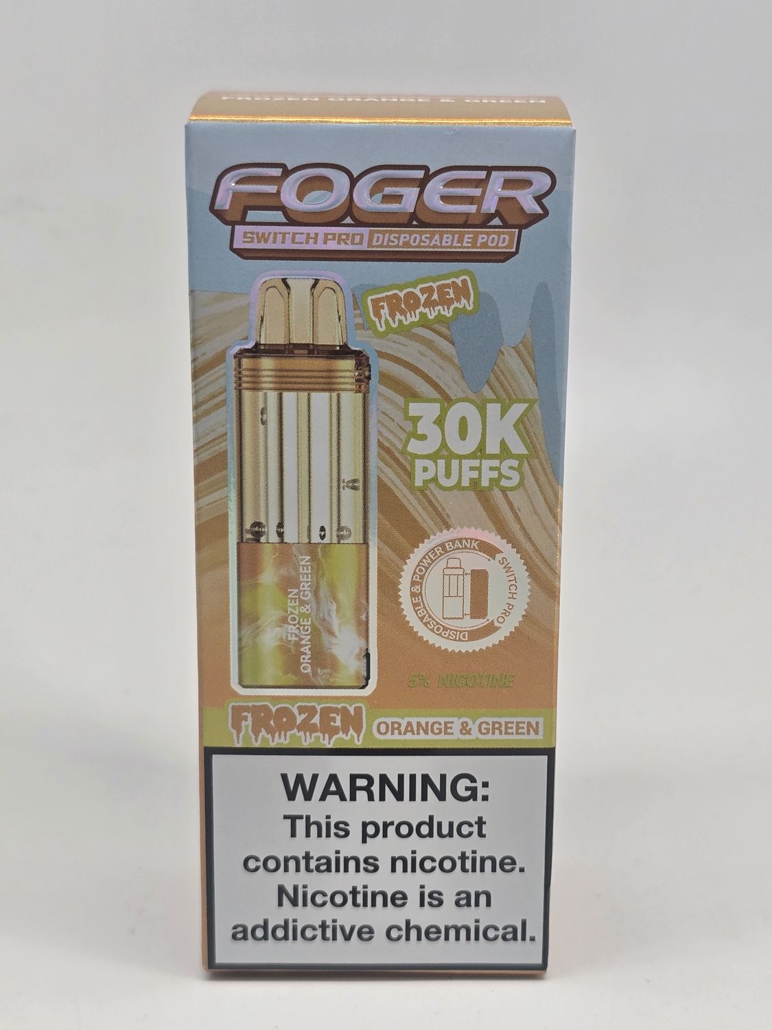 Foger Switch Pro Disposable (POD ONLY) Frozen Orange & Green Foger Switch Pro Disposable (POD ONLY) Frozen Orange & Green