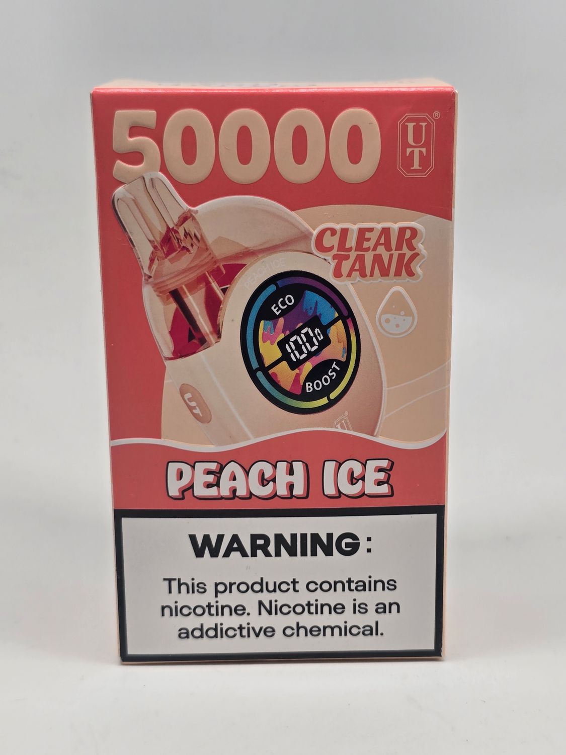 UTbar Disposable 50k Clear Tank Peach Ice UTbar Disposable 50k Clear Tank Peach Ice