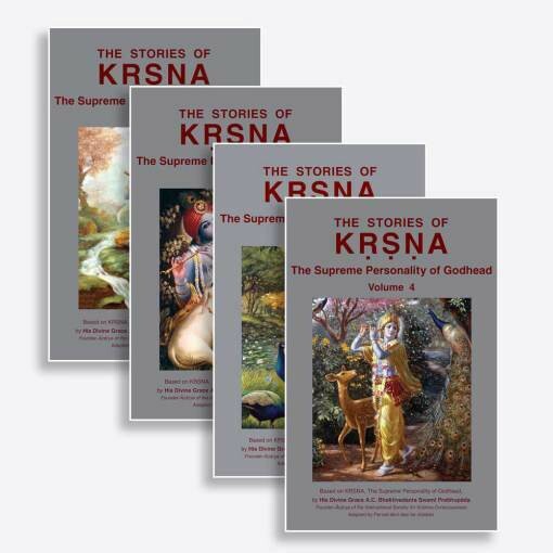 The Stories of Lord Krishna (4 Volume Set) : English