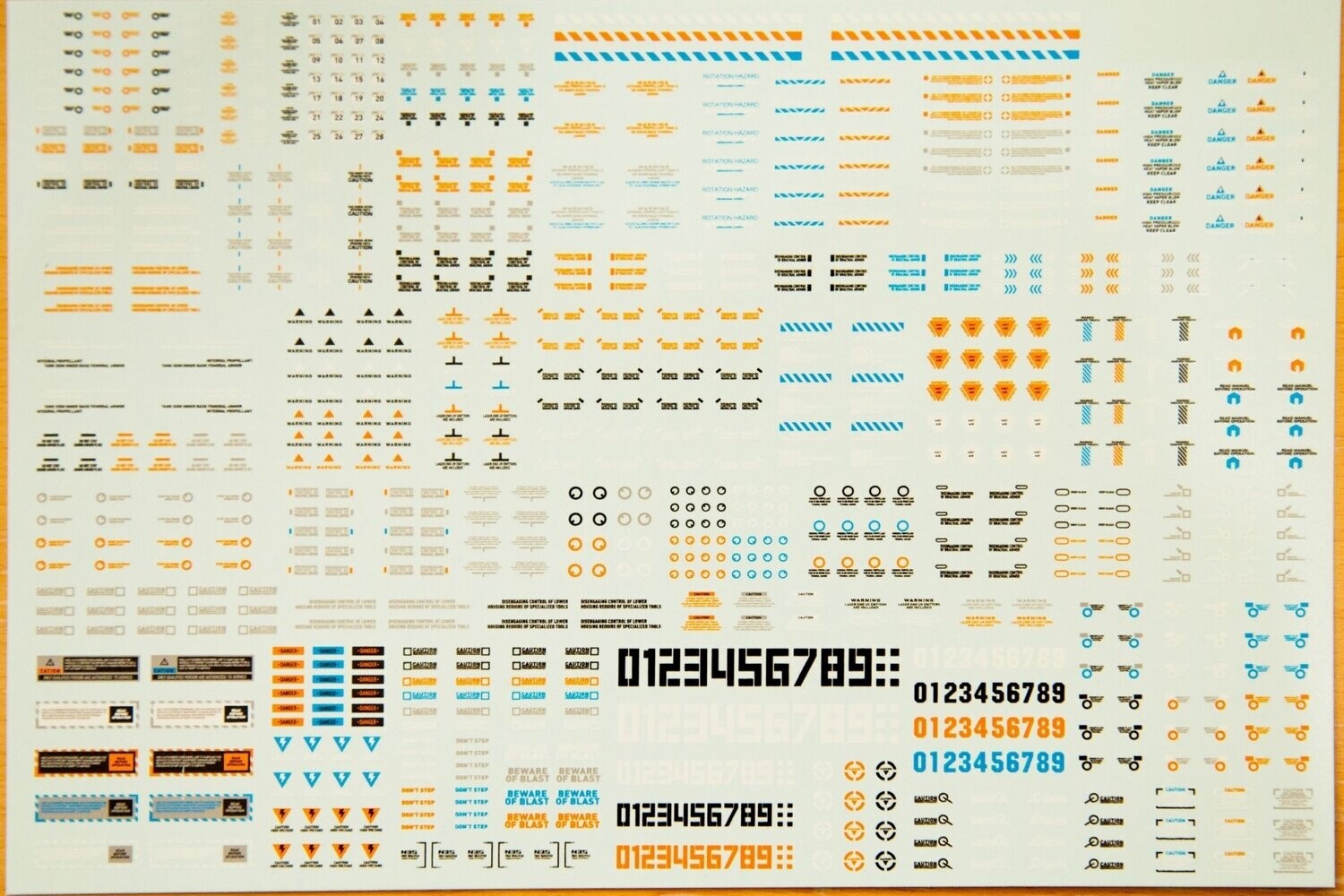 Decals V1 - orange, blau, weiß, schwarz