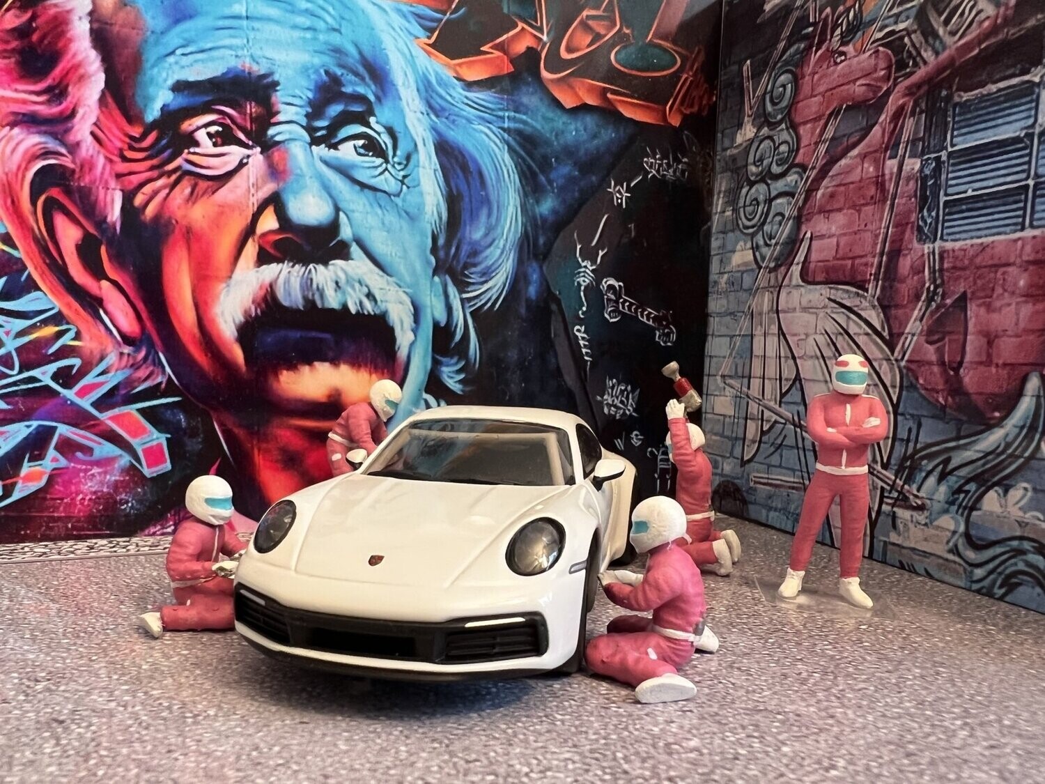 Team Pack: Fahrer und Pit Crew - pink weiß