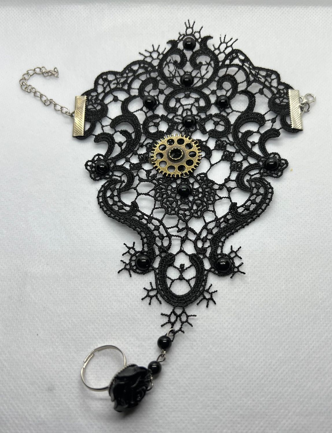 Steampunk Spitze Armband mit Ring