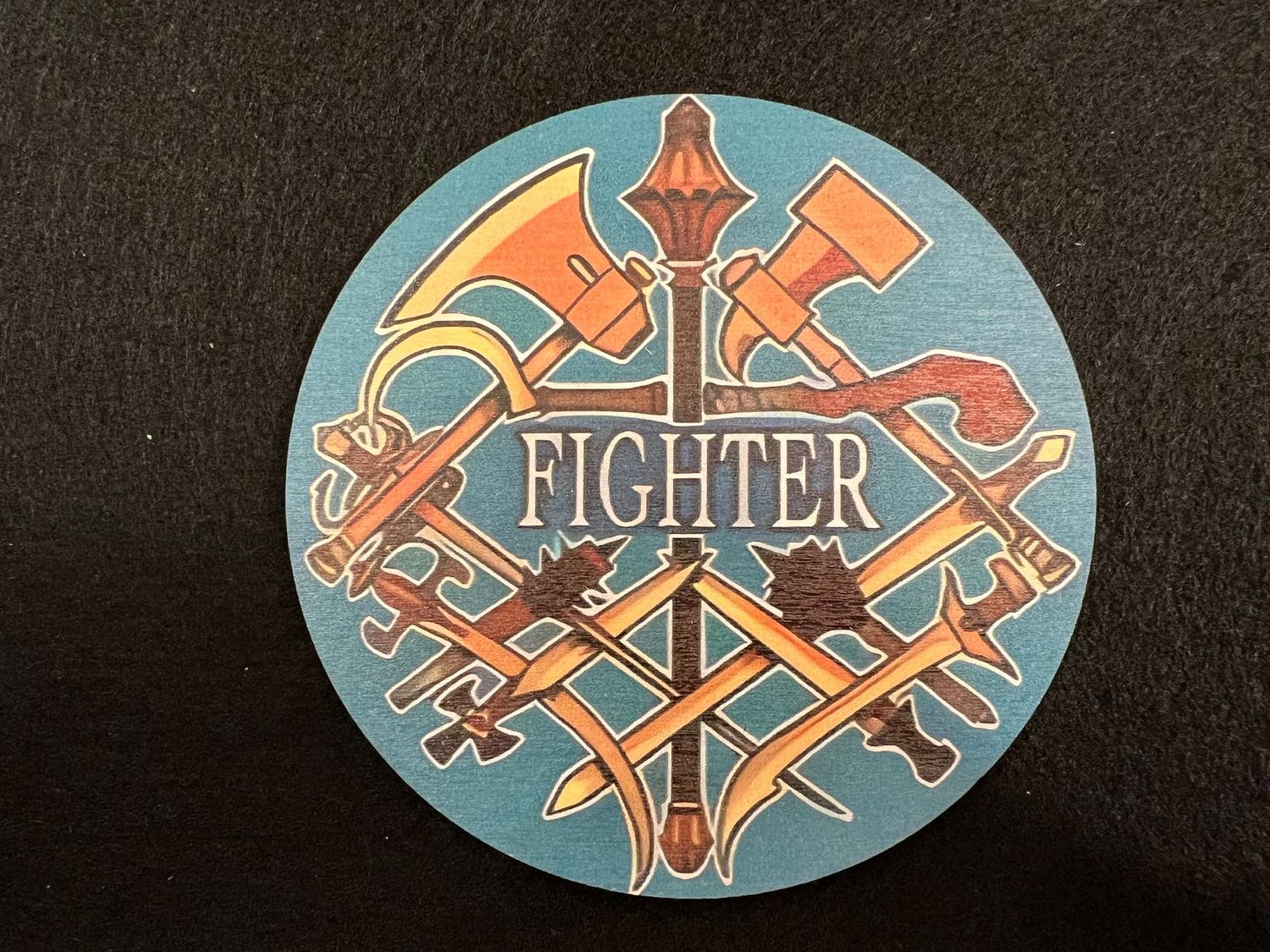 Holzuntersetzer - Fighter