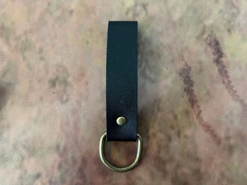 Kunstleder Gürtelanhänger schwarz