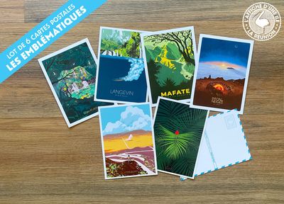 LOT 6 CARTES POSTALES : Les Emblématiques