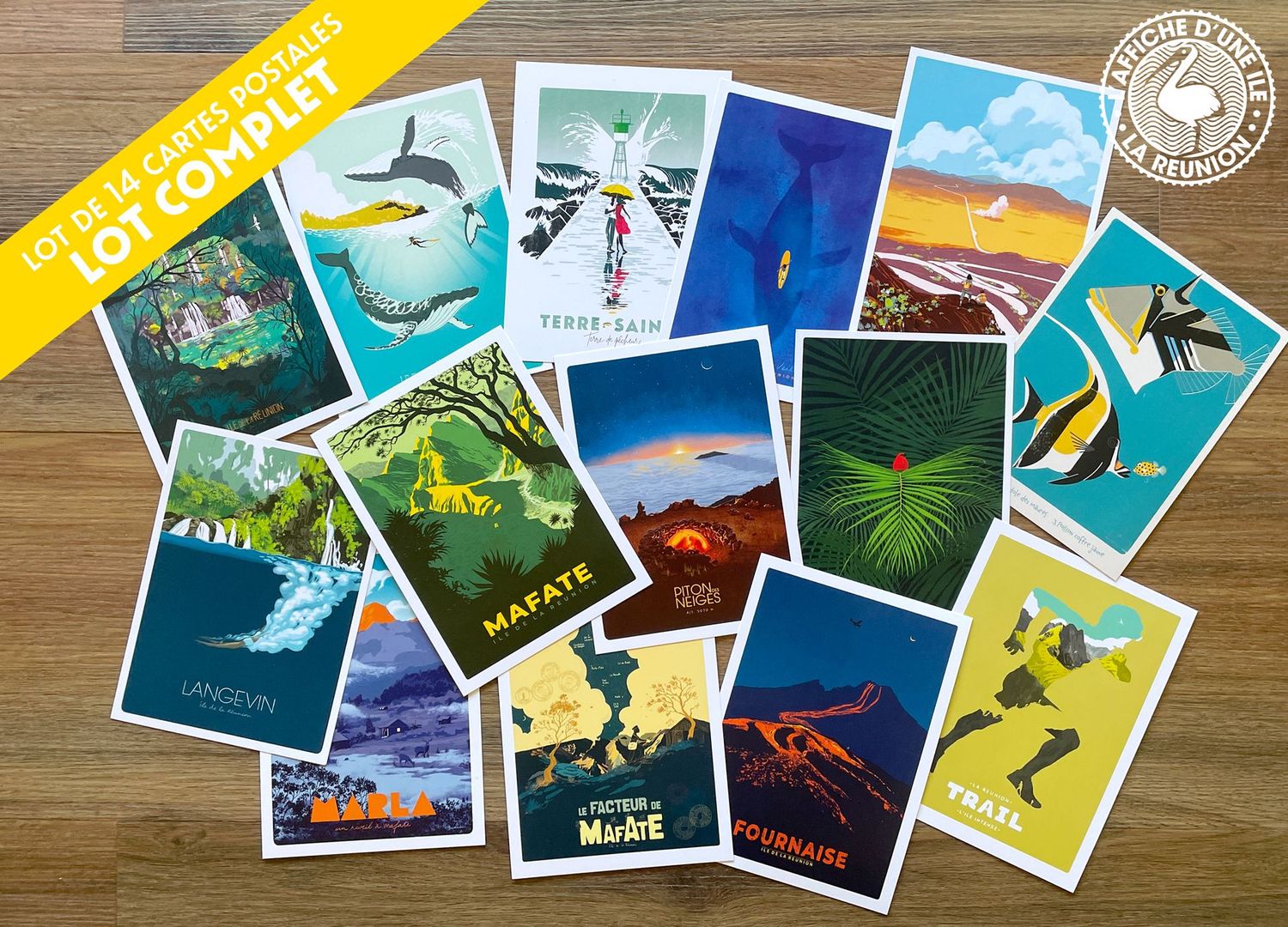 LOT 14 CARTES POSTALES : 6 Emblématiques + 8 Intenses