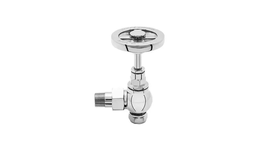 Radiator Valves pair Bard & Brazier pullman exposed polished nickel PRVNK