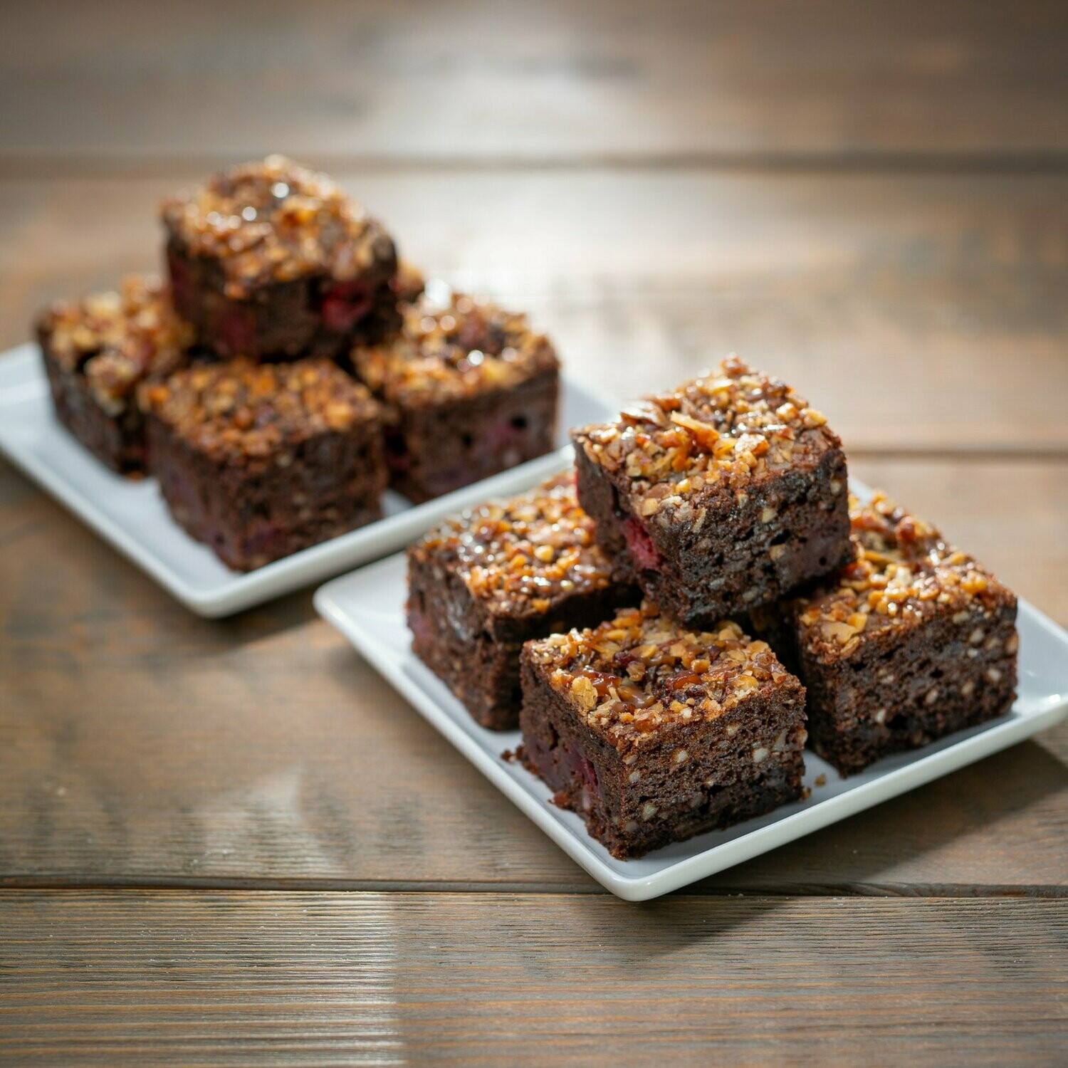 Mini-Brownie mit Kirschen