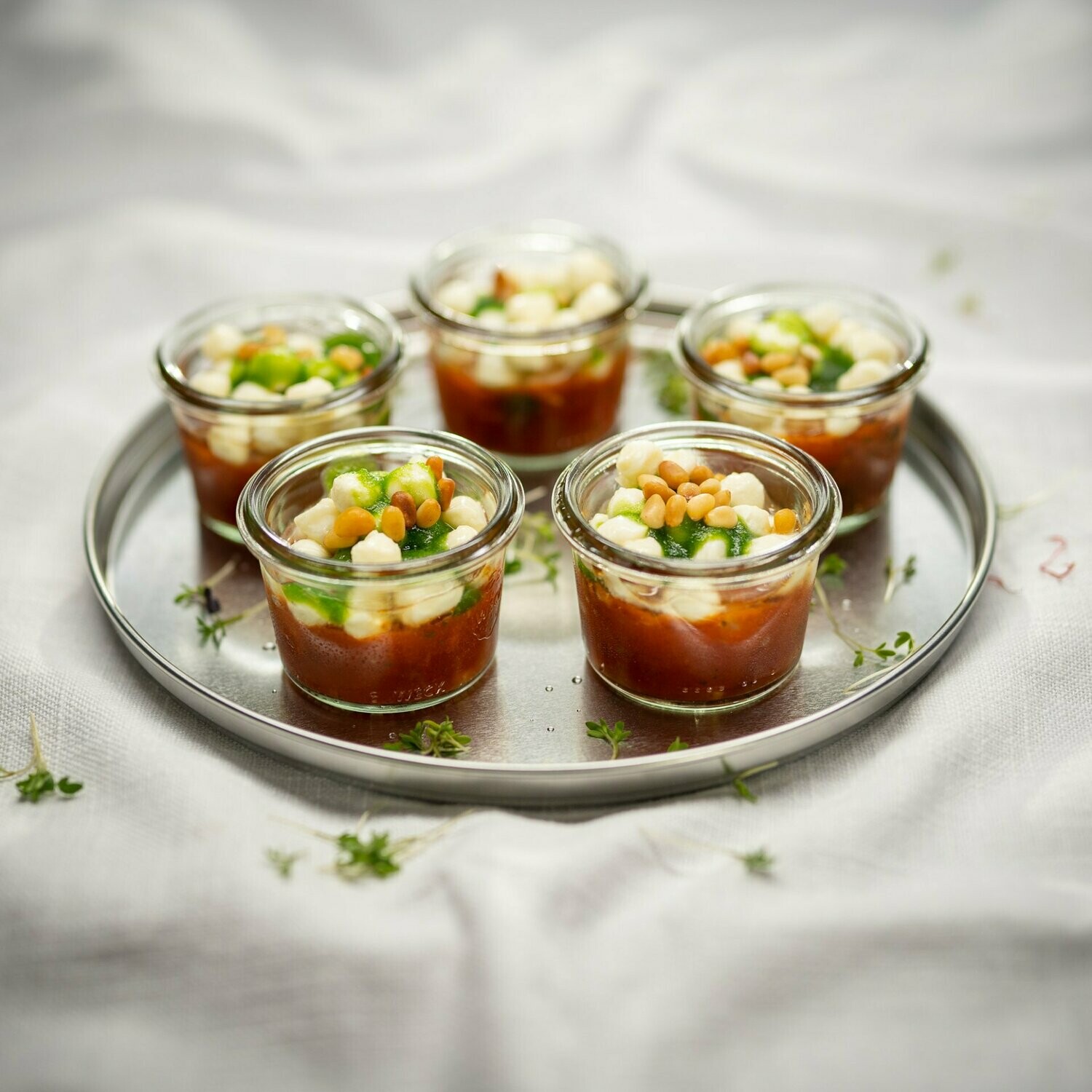 Lunch im Glas - Oma Rosis Caprese Variationen