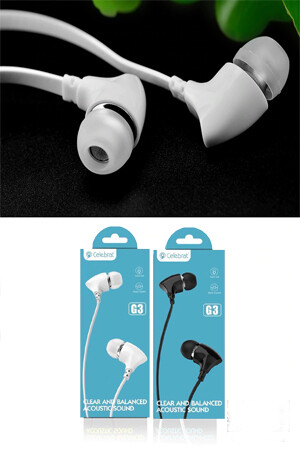 Celebrat G3 Wired Control Earphones Flat Cable Earbuds with Mic
