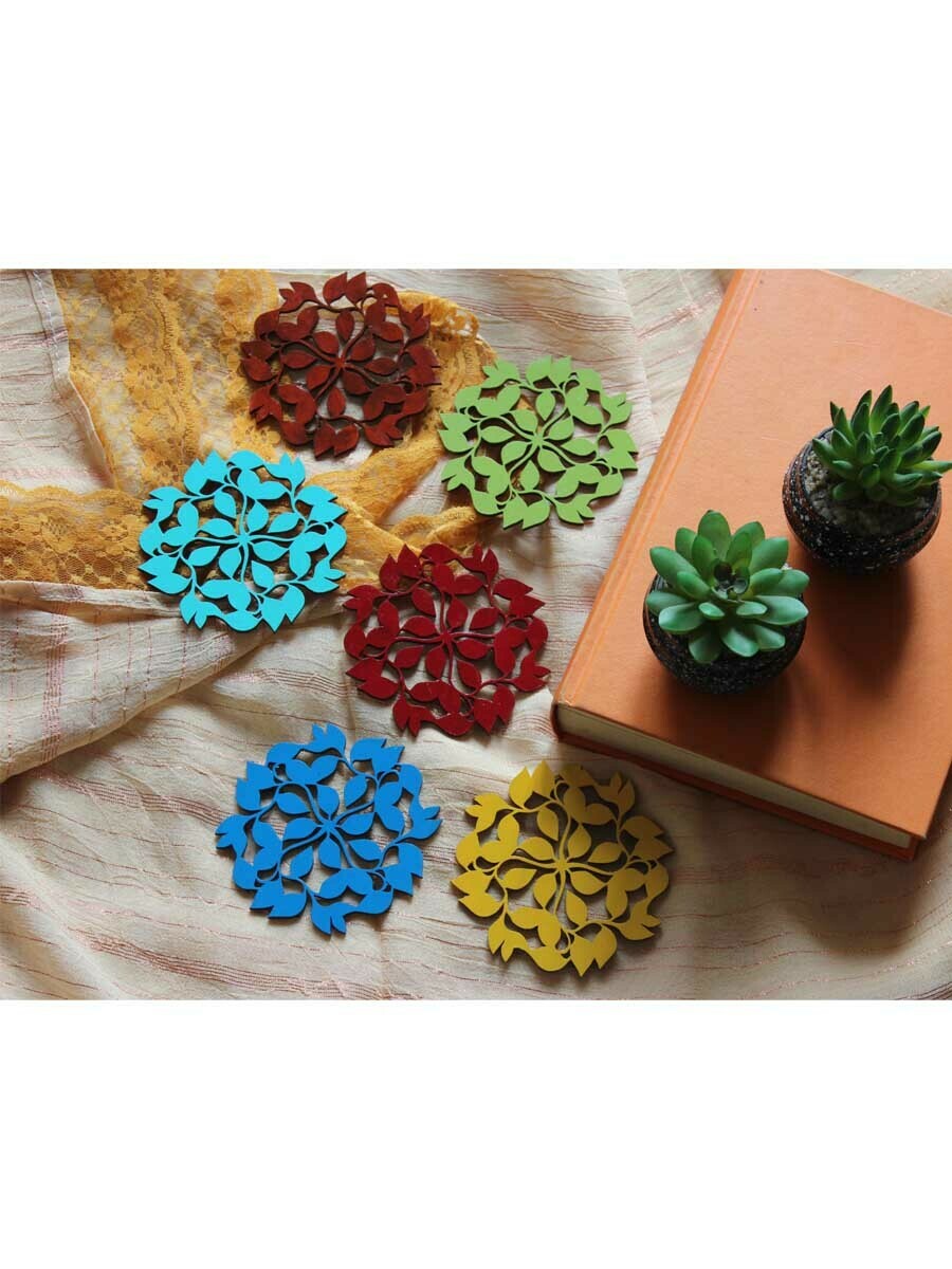Handpainted Leaf Coasters