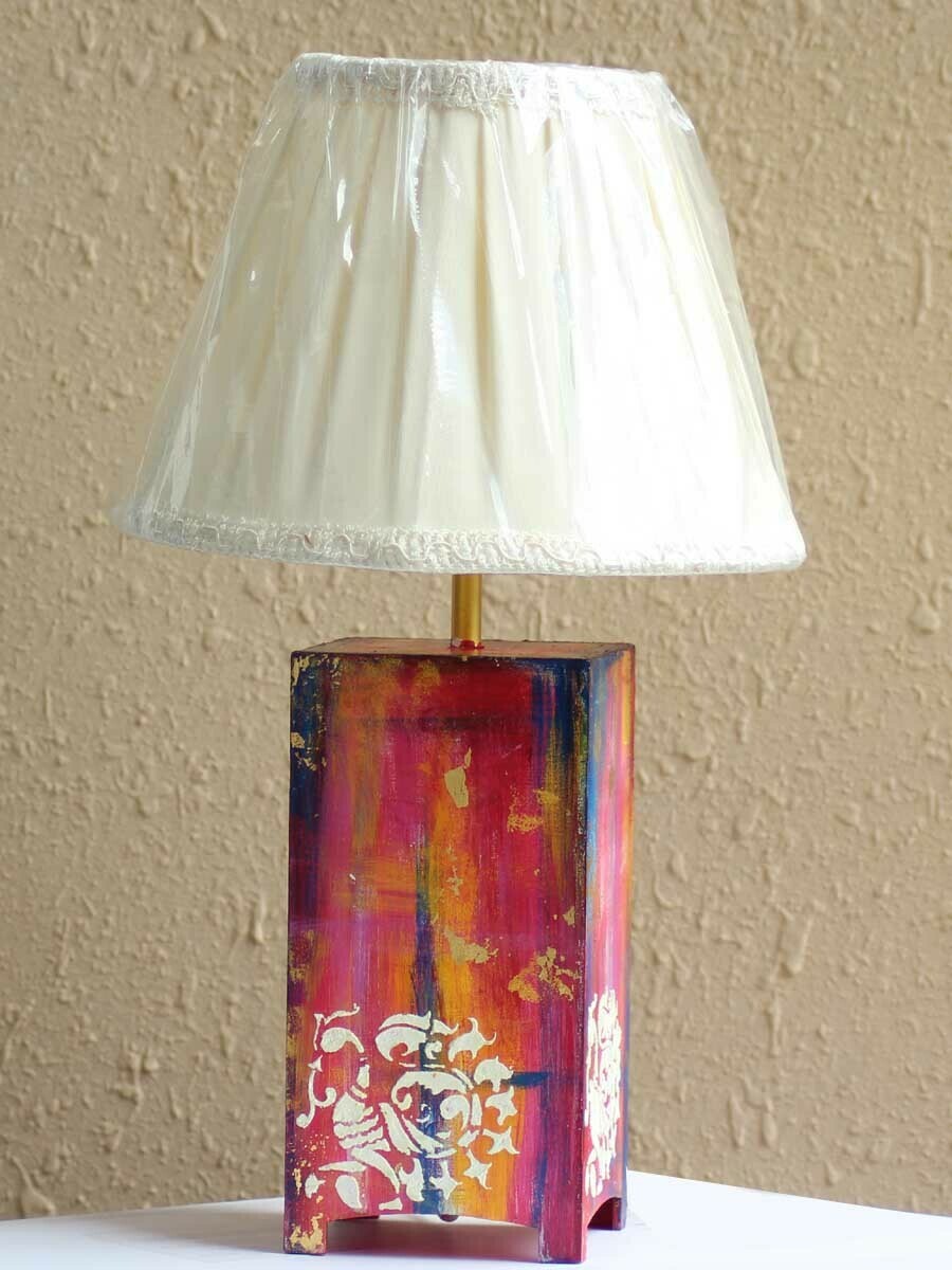 Handpainted Abstract Art Table Lamp