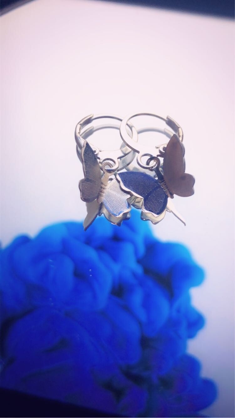 Butterfly ear rings