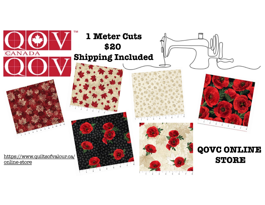 Northcott Oh Canada 11 - Poppies on Black