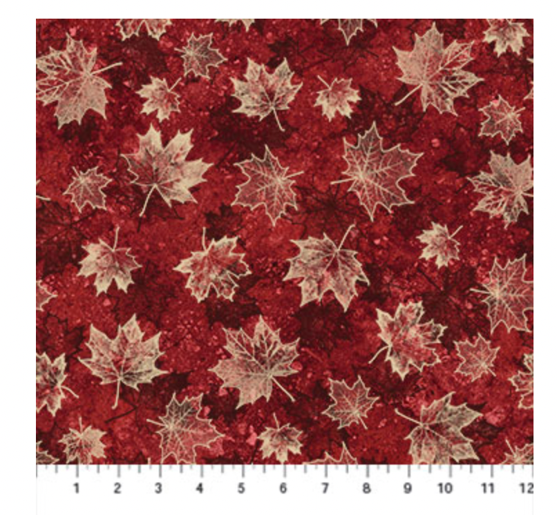 Northcott Oh Canada 10 - Red Cream