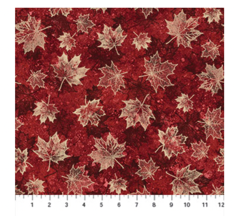 Northcott Oh Canada 10 - Red Cream